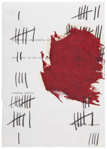 2012 | Meine Farbe ist rot 1 | mixed techniques on paper | 21 x 15 cm