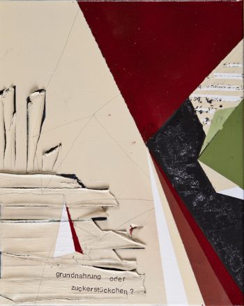 2012 | Grundnahrung oder Zuckerstückchen | mixed techniques on canvas | 50 x 40 cm