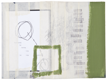 2010 | Be weg ung | mixed techniques on book cover | 26 x 19 cm